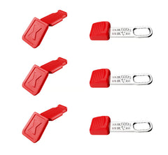 Knipex | 00 63 06 TCR | KnipeXtend Tethered Tool Clips | Color Code Clips Red, 3Pc