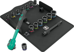 Wera | 8100 SB12 | Zyklop (3/8in Drive) Comfort Ratchet Impaktor Socket Set 16pc