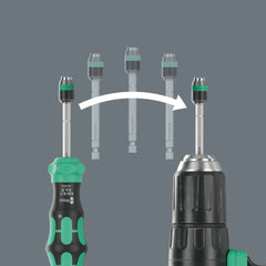 Wera | 05051515001 | KK 25 RA-R | Ratchet Screwdriver Bit Set | 6pc + Tool Pouch