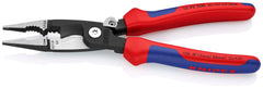 13 92 200 | Electrical Installation Pliers w/ Locking Lever | Multi-Component Handle | Black Atramentized - 200mm