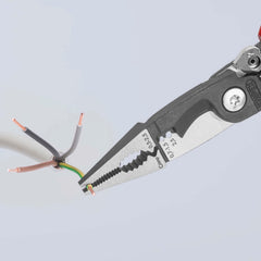 13 92 200 | Electrical Installation Pliers w/ Locking Lever | Multi-Component Handle | Black Atramentized - 200mm
