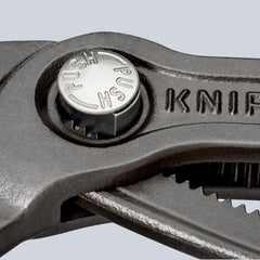 87 02 180 | Cobra® Water Pump Pliers | Multi-Component Handle | Grey Atramentized - 180mm