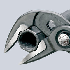 87 51 180 | Cobra® Extra-Slim Water Pump Pliers | Non-Slip Handle | Grey Atramentized - 180mm