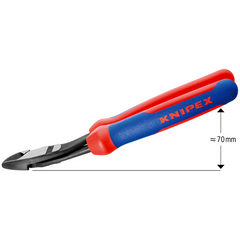 74 22 200 | High Leverage Diagonal Cutter w/ Angled Head | Multi-Component Handle | Black Atramentized - 200mm