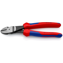 74 22 200 | High Leverage Diagonal Cutter w/ Angled Head | Multi-Component Handle | Black Atramentized - 200mm