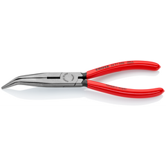 26 21 200 | Snipe Nose Side-Cutting (Stork Beak) Bent Pliers | Coated Handle | Black Atramentized - 200mm