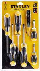 Stanley Cushion Grip Screwdriver Set With Voltage Tester, 0-65-009, 6 Pcs/Set
