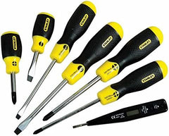 Stanley Cushion Grip Screwdriver Set With Voltage Tester, 0-65-009, 6 Pcs/Set