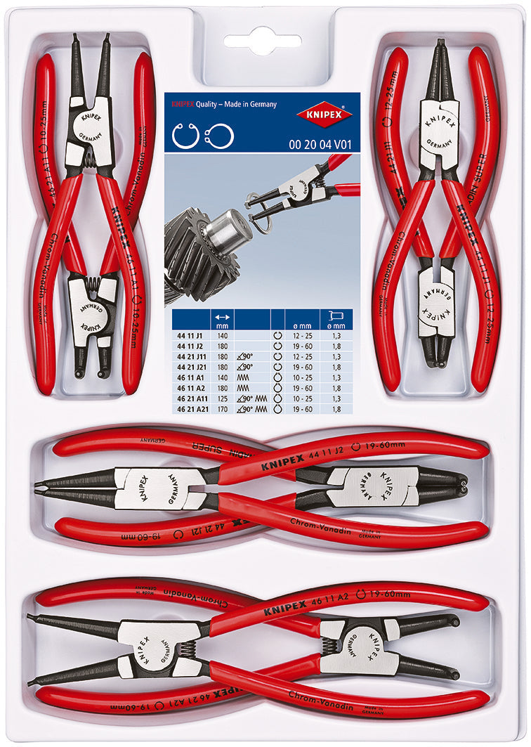 Knipex | 00 20 04 V01 | Circlip Plier Set | 8pc