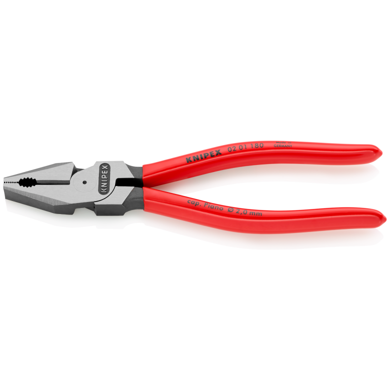 02 01 Series | High-Leverage Combination Pliers | Coated Handle | Black Atramentized - (Various Sizes)