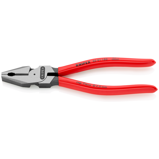 02 01 Series | High-Leverage Combination Pliers | Coated Handle | Black Atramentized - (Various Sizes)