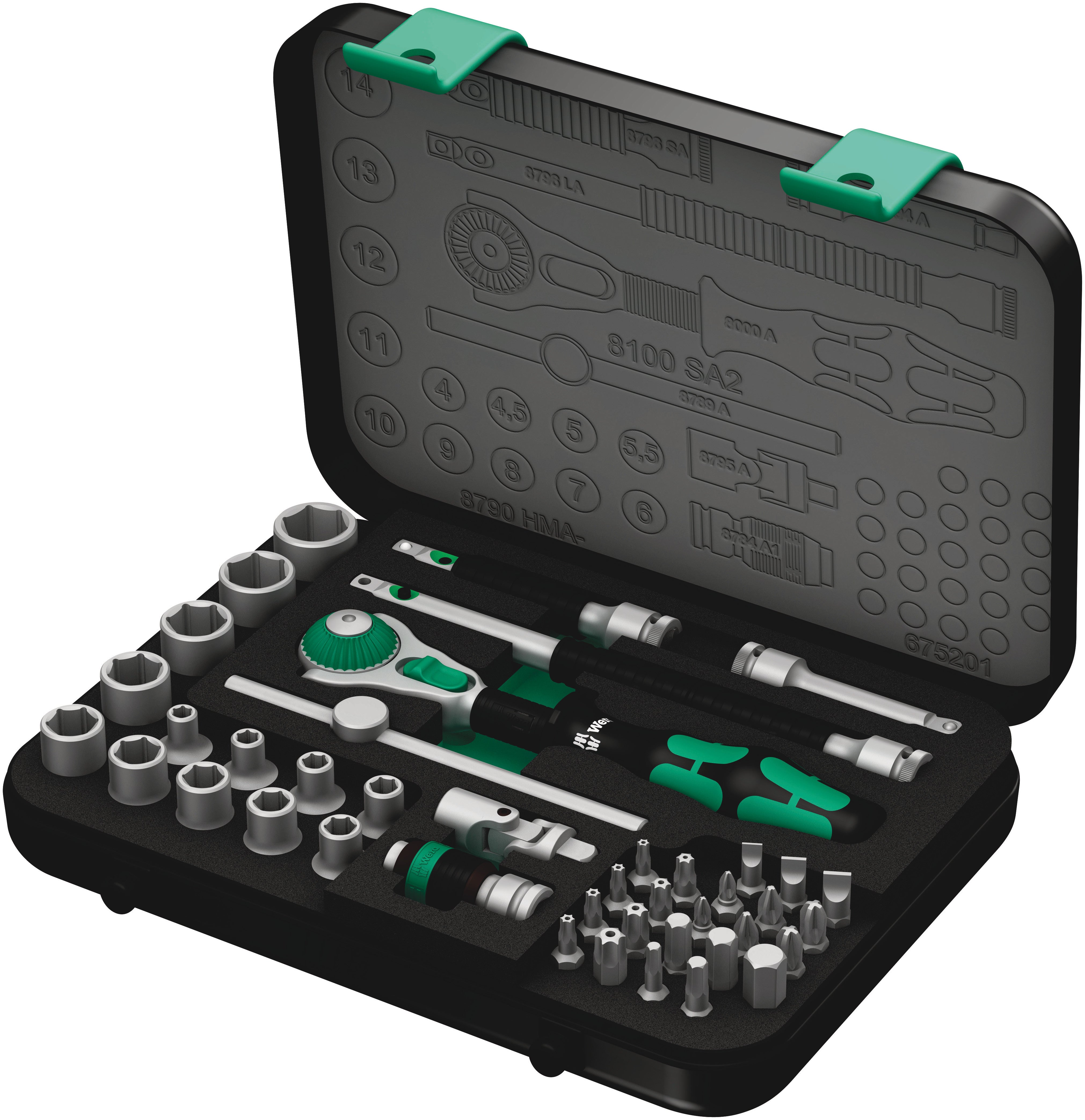 Wera 8100 Zyklop Speed Metric Ratchet Socket Set Tool Case Various wera-8100-zyklop-speed-metric-ratchet-socket-set-tool-case-various