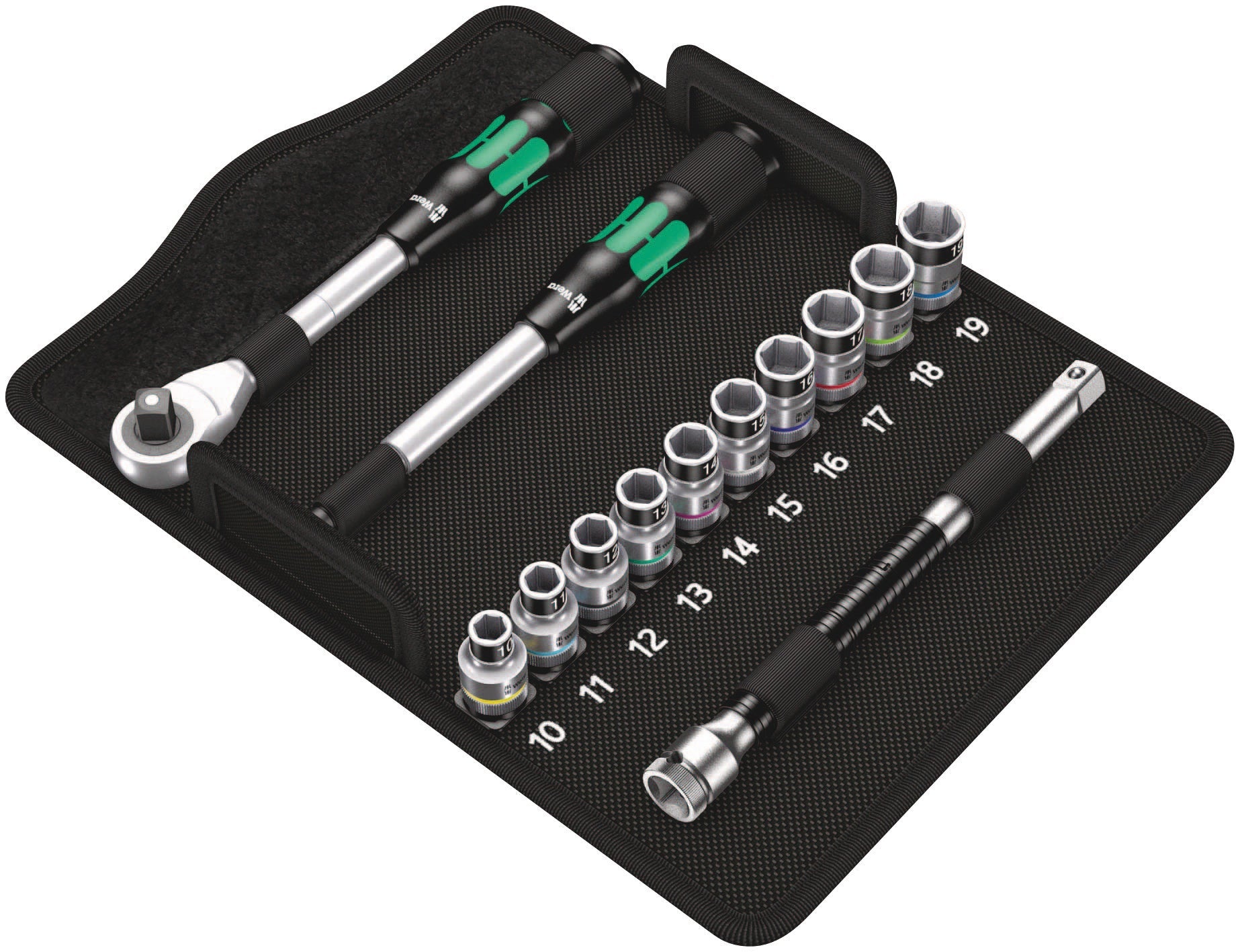 Wera 8006SC1 Zyklop Hybrid 1/2in Ratchet Set 13pc