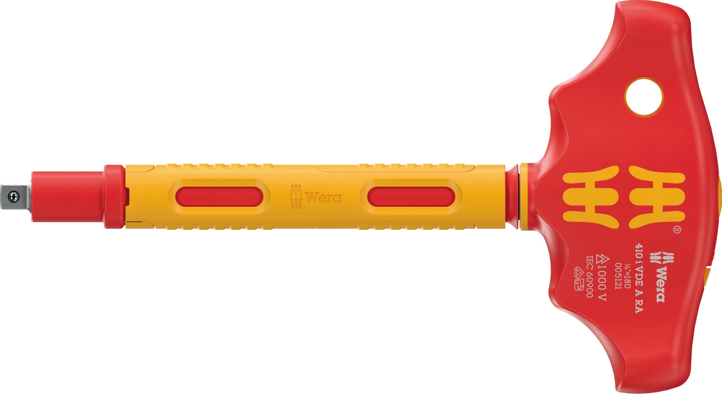 Wera | 05005121001  | 410 i VDE A RA VDE-Insulated T-Handle with Rachet Function 1/4in x 130 mm
