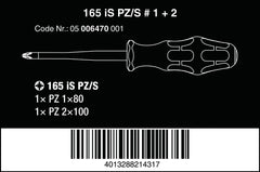 Wera | 05006470001 | 165 iS PZ/S # 1 + 2 Screwdriver | 2pc set