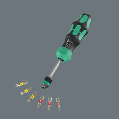 Wera | 05051515001 | KK 25 RA-R | Ratchet Screwdriver Bit Set | 6pc + Tool Pouch