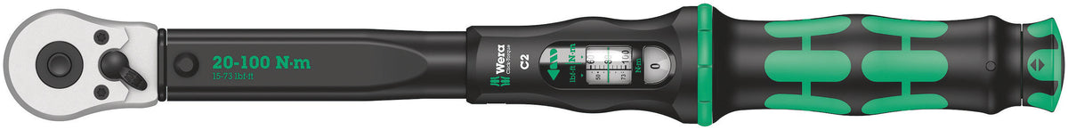 Wera | 05075621001 | Click-Torque C2 | 1/2in Reversible Ratchet Torque Wrench | 20-100Nm