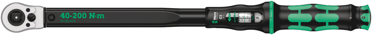 Wera | 05075626001 | Click-Torque C3 |  Push R/L 1/2in  Clockwise and Anticlockwise Control Torque Wrench | 40-200Nm