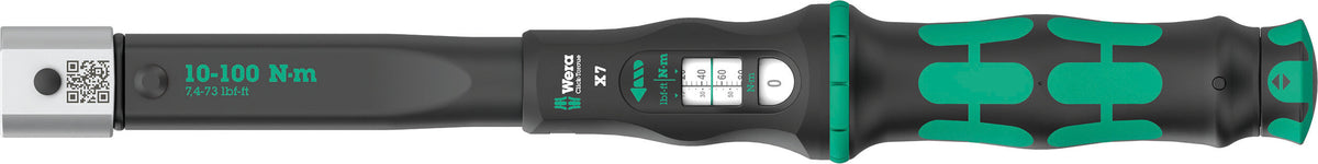 Wera | 05075657001 | Click-Torque X7 Torque Wrench For Insert Tools| 10-100Nm