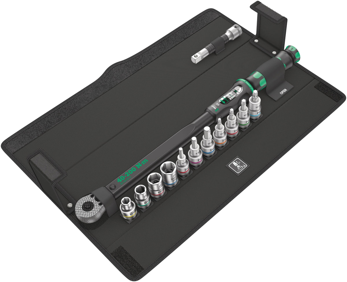 Wera | 05075680001 | Click-Torque C3 | 1/2in Reversible Ratchet Torque Wrench | 40-200Nm | Set 13pc