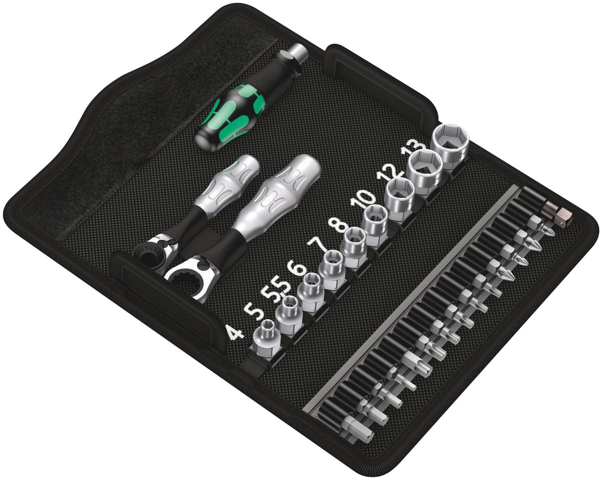 Wera Kraftform Kompakt Zyklop "Mini 2" Screwdriver Bit Set 27pc + Tool Pouch