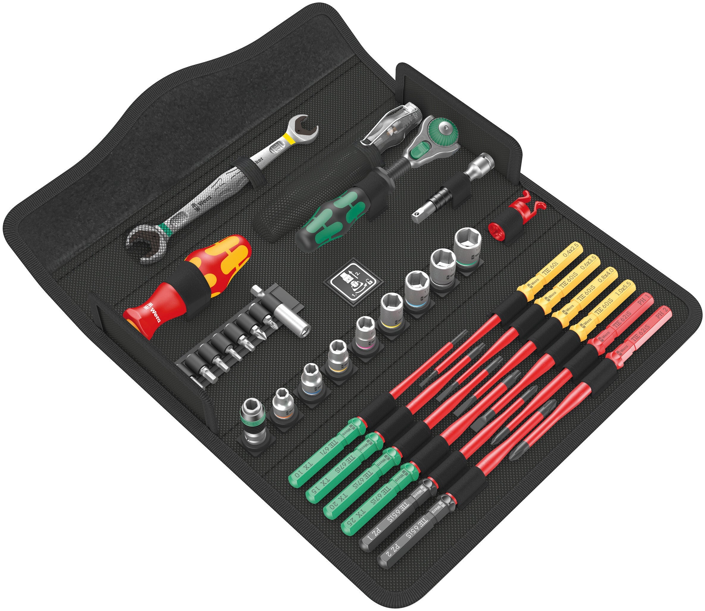 Wera Kraftform Kompakt W1 Maintenance Kit + Tool Pouch 35pc