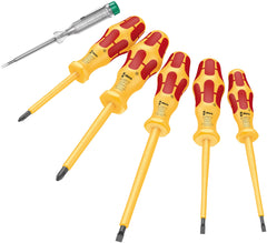 Wera | 05323790001 | VDE Kraftform Screwdriver (SL/PH) Set 5pc + Voltage Tester