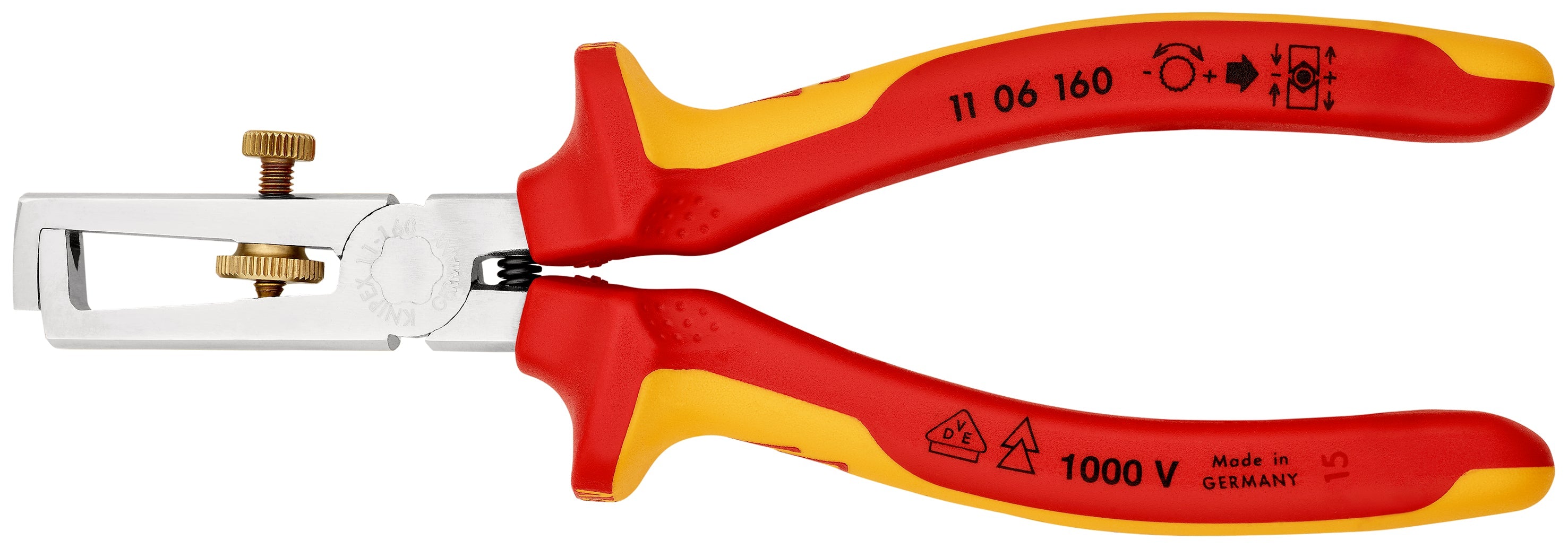 11 06 160 | VDE Universal Insulation Stripper | Multi-Component Handle | Chrome Plated - 160mm