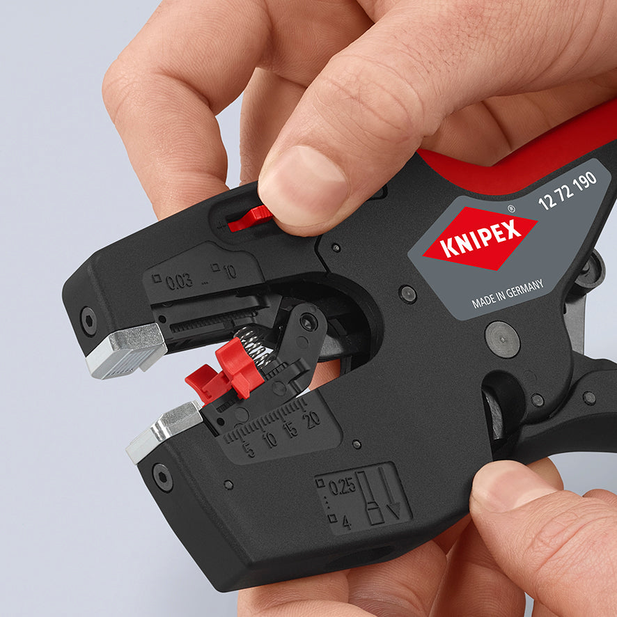 Knipex | 12 72 190 SB | "NexStrip" Crimper & Stripper Electricians Multi-Tool