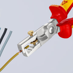 13 66 180 | VDE StriX® Insulation Stripper / Cable Shears | Multi-Component Handle | Chrome Plated - 180mm