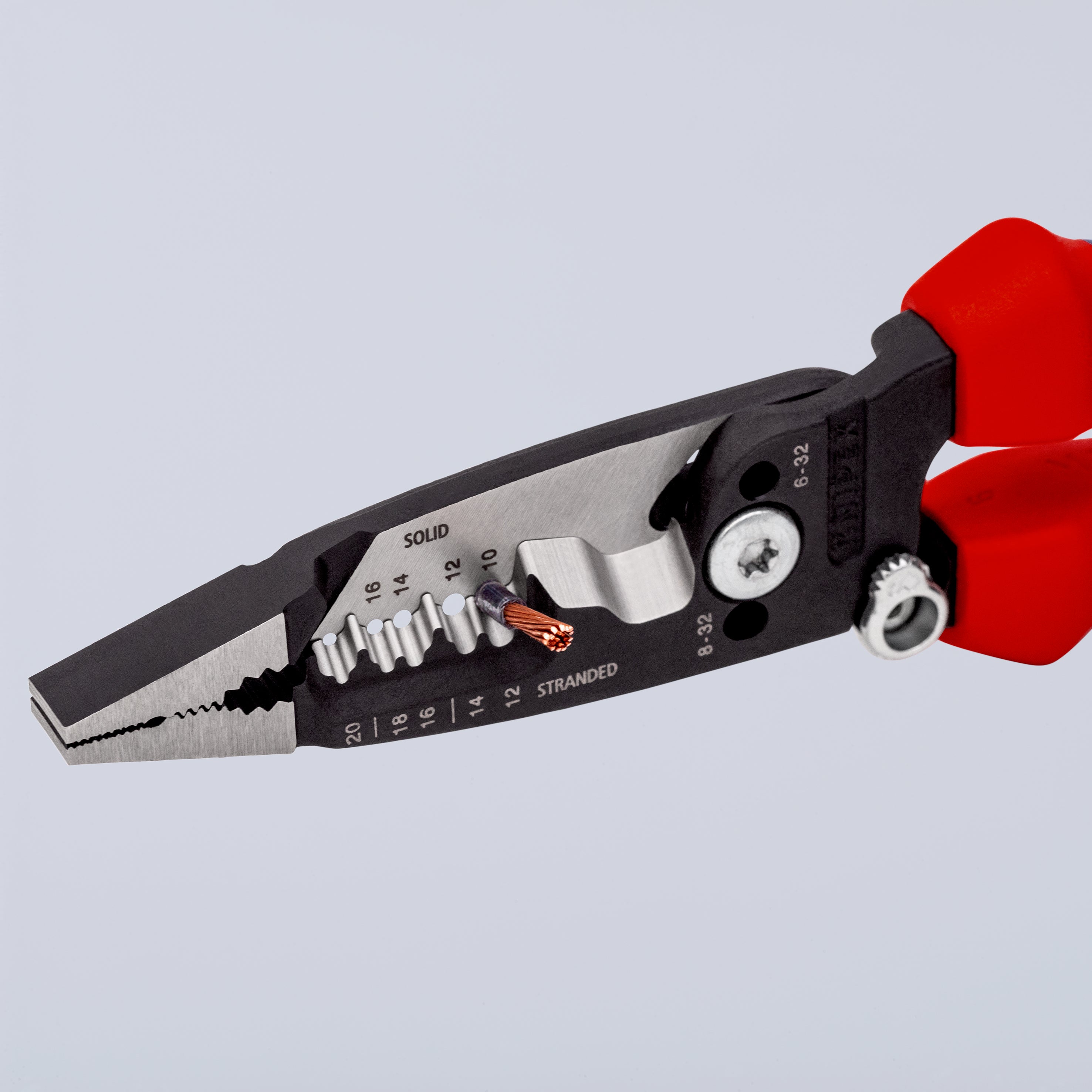 13 72 8 | "American Style" Multi-Function Wire Stripping Pliers | Multi-Component Handle | Black Atramentized - 200mm