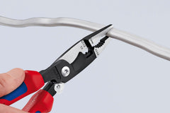13 92 200 | Electrical Installation Pliers w/ Locking Lever | Multi-Component Handle | Black Atramentized - 200mm