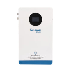 Su-mak Solar LiFePO4 Lithium Battery, 51.2V 100AH, 5.12kWh, A Grade Wall Mount Solar Energy Storage System