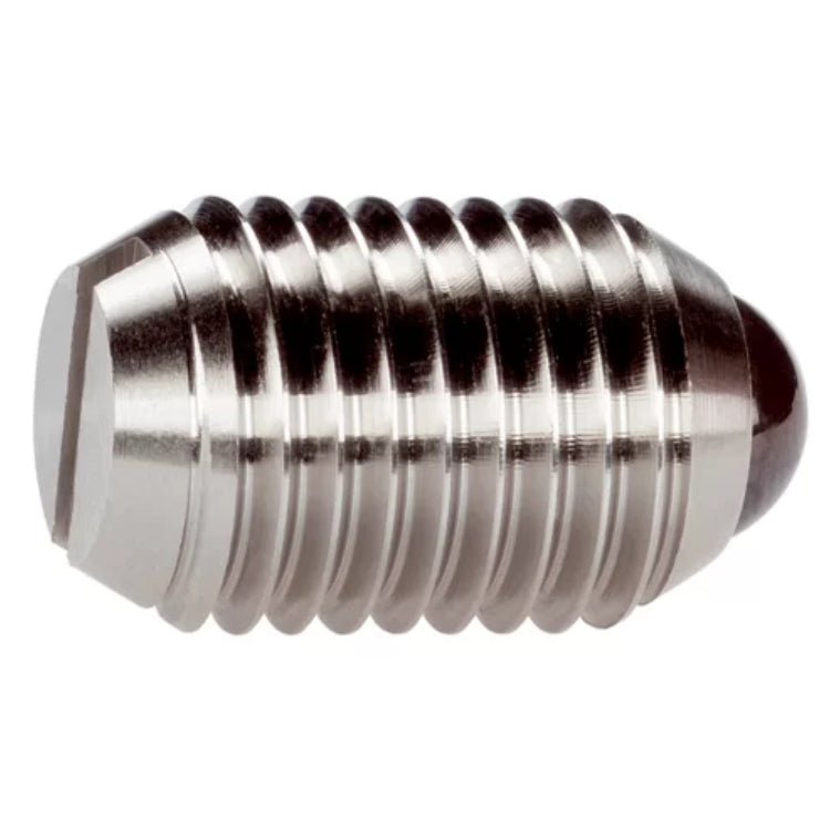 Halder | 22050 | Spring Plunger w/ Ceramic Ball & Slot | Standard | Stainless Steel | Pack of 10 - (Various Diameters)