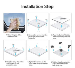 Starlink Mini Car Mount with 4 Suction Cups & Protective Case