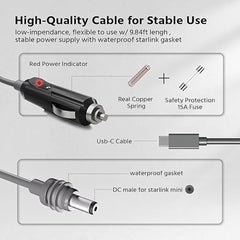 3-in-1 Power Cable for Starlink Mini – 5M