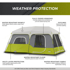 Core Equipment 9 Persons 14 x 9 Feet Instant Cabin Camping Tent