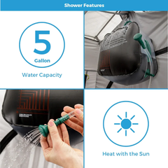 Core Equipment 7 x 3.5 Feet Two Room Instant Shower Tent