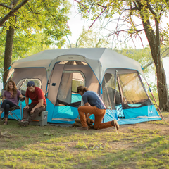 Core Equipment 9 Persons 14 x 9 Feet Lighted Instant Cabin Camping Tent