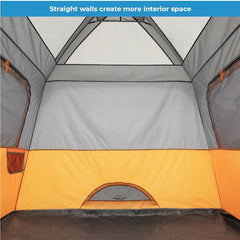 Core Equipment 4 Persons 8 x 7 Feet Straight Wall Cabin Camping Tent