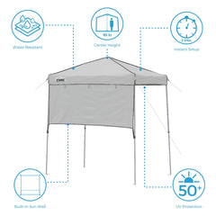 Core Equipment 6 x 4 Feet Instant Canopy Gazebo with Half Sun Wall