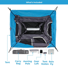 Core Equipment 6 Persons 11 x 9 Feet Lighted Instant Cabin Camping Tent