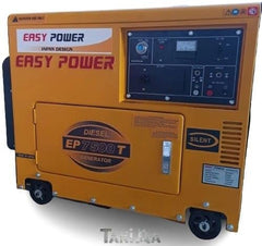 Easy Power 7 kW/9 kVA Electric & Remote Start Single Phase Silent Diesel Generator EP7500T for Power Backup, Outdoor and Residencial Use