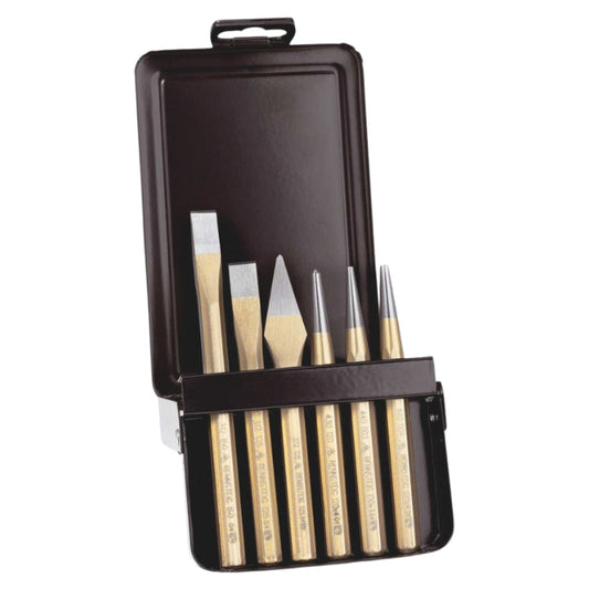 Rennsteig | 421 002 0 | Chisel & Punch Set 6pc + Metal Case