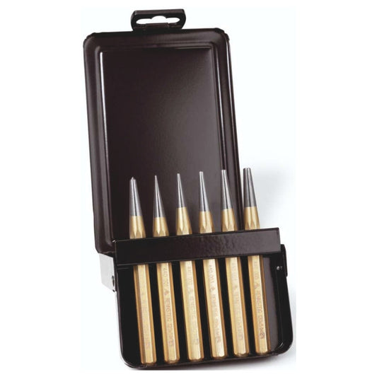 Rennsteig | 424 130 0 | Taper Punch Set 6pc + Metal Case