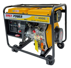 Easy Power 4 kW Diesel Generator, Portable, Air Cooled, Easy to Operate for Job Sites and Home Use