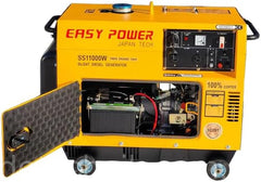 Easy Power 5 kW/6.5 kVA Electric & Remote Start Single Phase Silent Diesel Generator SS11000 for Power Backup, Outdoor and Residencial Use
