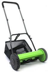 KT Plus 14-Inch Hand Push Lawnmower, 40cm Cutting Width, Removable Grass Catcher with 1 Year Warranty