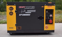 Easy Power 10 kW/12.5 kVA Electric & Remote Start Single Phase Silent Diesel Generator EP13800D3 for Power Backup, Outdoor and Residencial Use