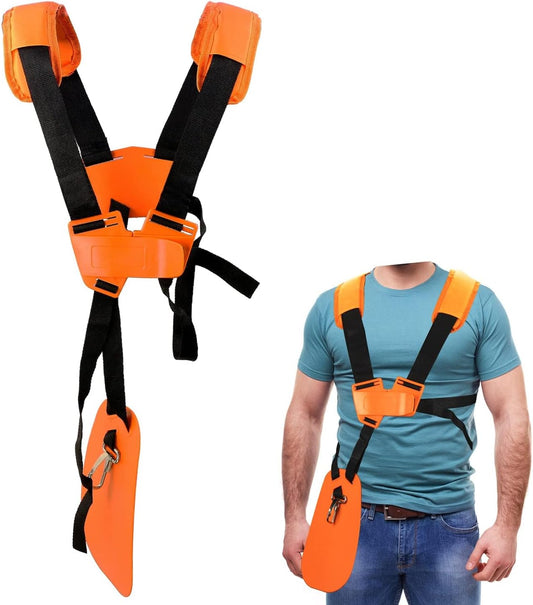 KT Plus Comfort Padded Harness for Garden Brush Cutter, Lawn Mowers with Adjustable Double Shoulder Strap